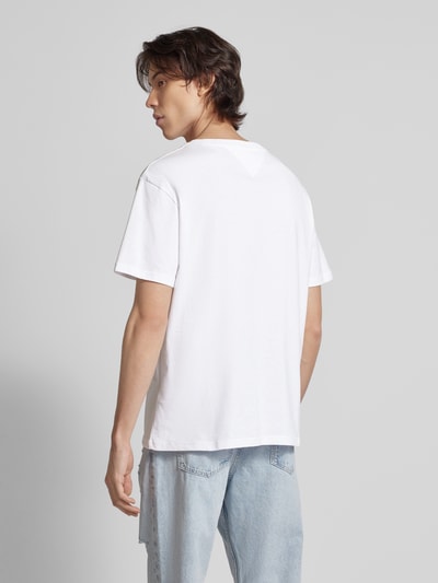 Tommy Jeans T-Shirt mit Label-Print Weiss 5