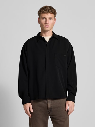 Don´t Waste Culture Regular fit overshirt met viscose, model 'Takinoma' Zwart - 4