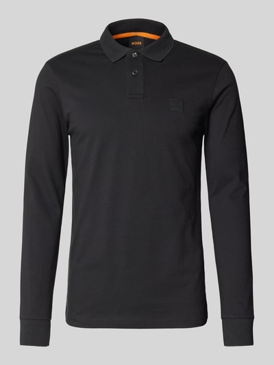 BOSS Orange Regular Fit Poloshirt mit Label-Detail Black 2