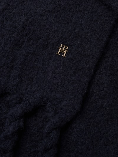 Tommy Hilfiger Schal mit ausgefransten Abschlüssen Modell 'FLUFFY' Marineblau 3