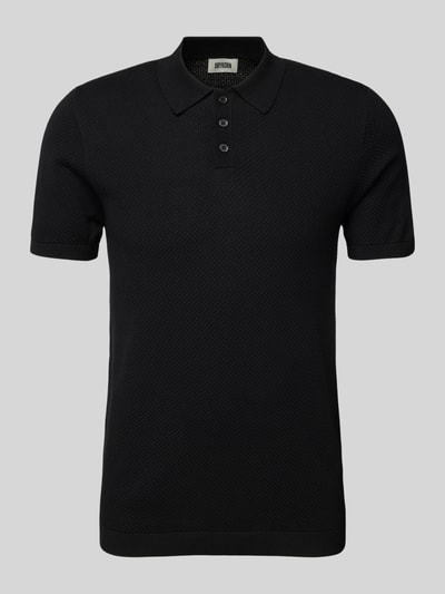 Drykorn Slim fit poloshirt met structuurmotief, model 'TRITON' Zwart - 2