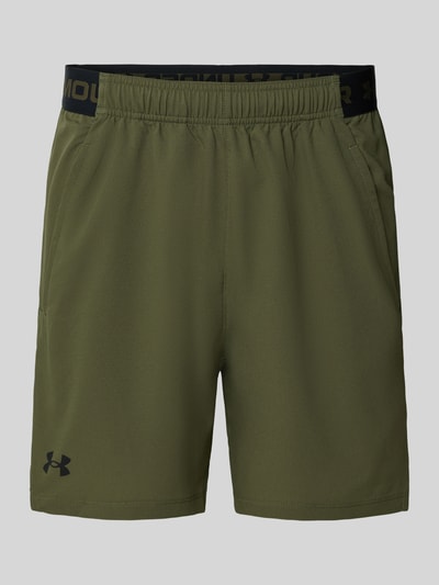 Under Armour Relaxed fit korte broek met logoprint, model 'Vanish' Olijfgroen - 2