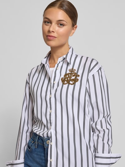 Lauren Ralph Lauren Regular fit overhemdblouse met labelapplicatie, model 'KOTTA' Wit - 3