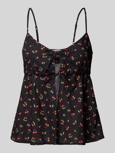 Review Top met vetersluiting Zwart - 2