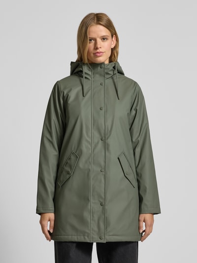 Only Regular Fit Regenjacke mit Kapuze Modell 'SALLY' Oliv 4