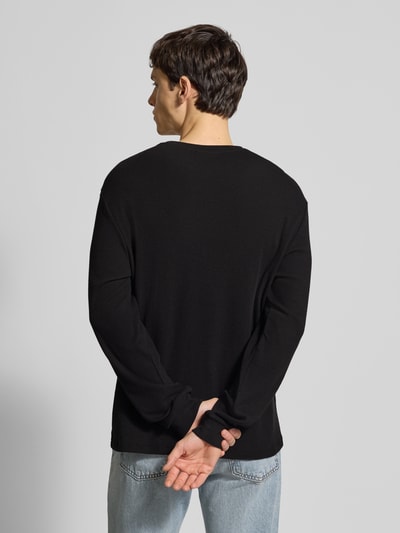 Calvin Klein Jeans Bluzka z długim rękawem i detalem z logo Czarny 5