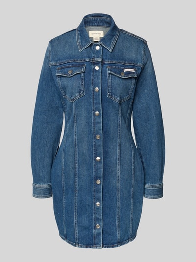 Calvin Klein Jeans Minikleid in Denim-Optik Modell 'Cold' Jeansblau 2