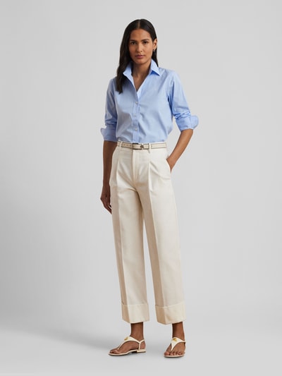 Lauren Ralph Lauren Regular FiT Langarmbluse aus Baumwoll-Mix Hellblau 1