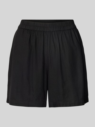 Pieces Regular Fit Shorts aus Viskose-Leinen-Mix Modell 'PIA' Black 2