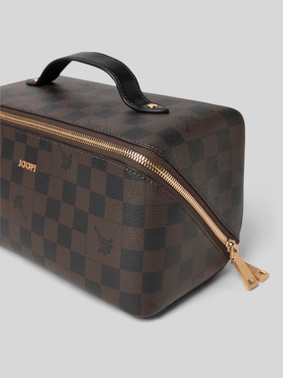 JOOP! Kosmetiktasche mit Tragehenkel Modell 'cortina' Dunkelbraun 2