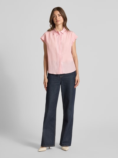 MORE & MORE Regular Fit Bluse mit verdeckter Knopfleiste Rose 1