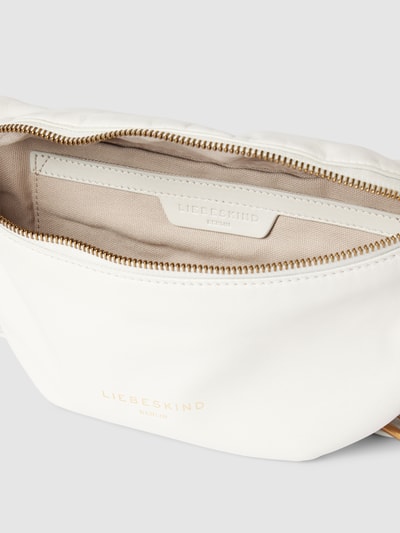 LIEBESKIND BERLIN Bauchtasche aus Leder mit Label-Print Offwhite 5