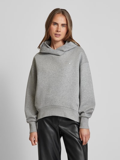 BOSS Hoodie met extra brede schouders, model 'Erkunden' Lichtgrijs gemêleerd - 4