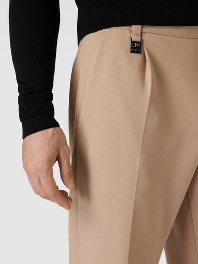 HUGO Broek met labeldetail, model 'Fyn' Beige - 3