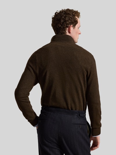 Polo Ralph Lauren Regular Fit Troyer aus reiner Wolle Dunkelbraun 5
