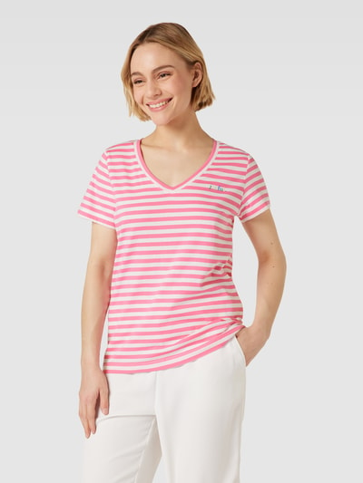 s.Oliver RED LABEL T-Shirt aus Baumwolle mit Statement-Print Pink 4