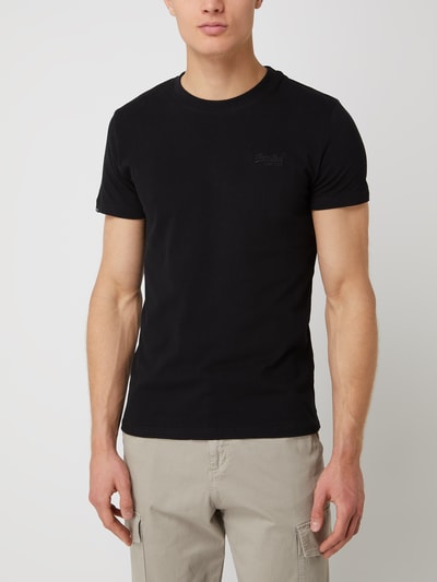 Superdry T-shirt z logo  Czarny 4