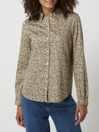 MARC O POLO Blouse met bloemmotief  Kaki - 4