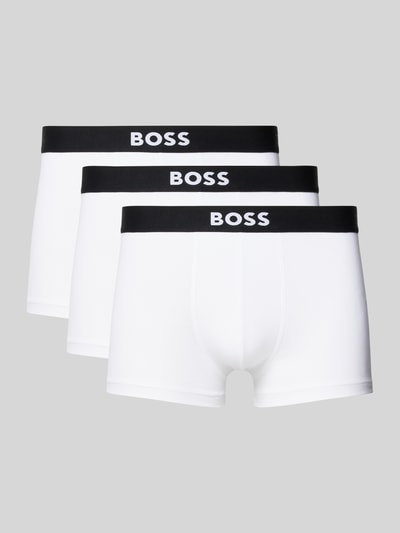 BOSS Trunks mit elastischem Logo-Bund im 3er-Pack Weiss 1