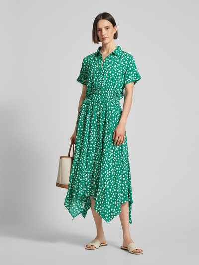 Apricot Sukienka koszulowa z wiskozy ze wzorem na całej powierzchni Zielony 1