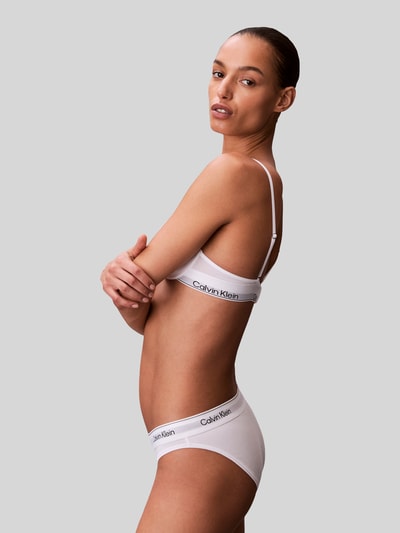 Calvin Klein Underwear BH aus Baumwoll-Stretch-Mischung mit Logo Bund Weiss 6