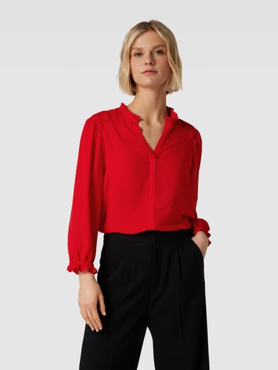 Marc Cain Blouse met smokdetails Rood - 4