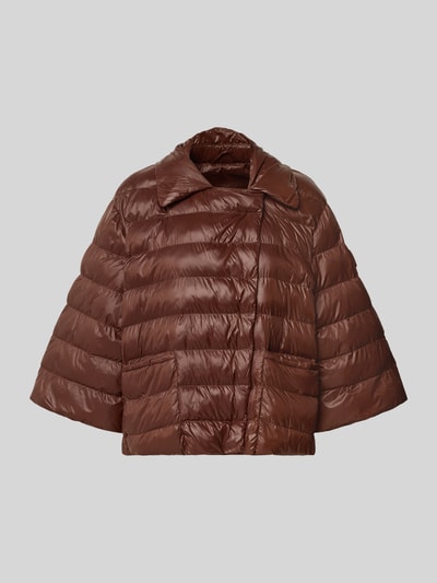 Produktfoto, Relaxed Fit Jacke in Stepp-Optik von Luisa Cerano, brązowa, z efektem pikowania, wykładany kołnierz, nakładane kieszenie, Długość tyłu w rozmiarze 36: 62 cm, Szerokość ramion w rozmiarze 36: 43 cm, Szerokość klatki piersiowej w rozmiarze 36: 60 cm, Długość rękawów w rozmiarze 36: 45 cm