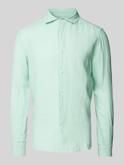 MC2 Saint Barth Regular Fit Leinenhemd mit Kentkragen Modell 'PAMPLONA' Gruen 2