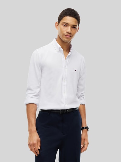 Tommy Hilfiger Slim Fit Freizeithemd mit Logo-Stickerei Weiss 4