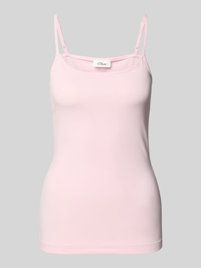 s.Oliver RED LABEL Slim Fit Trägertop aus Baumwoll-Mix Rosa 2