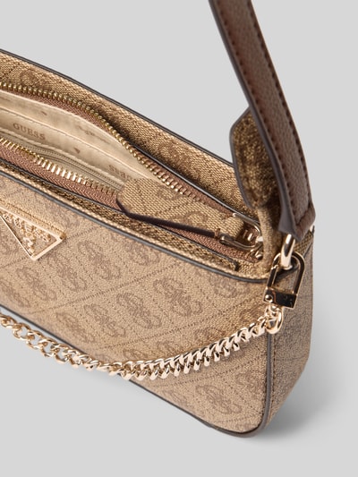 Guess Handtasche mit Label-Detail Modell 'NOELLE' Taupe 5