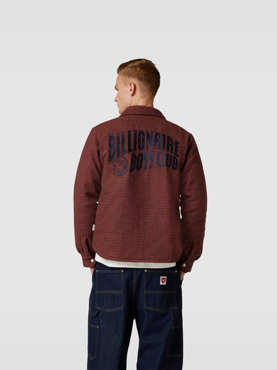 Billionaire Boys Club Hemdjacke mit feinem Muster Bordeaux 5