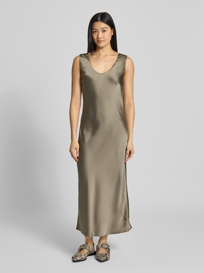 Samsøe Samsøe Sukienka midi bez rękawów model ‘SASUMMA’ Oliwkowy 4