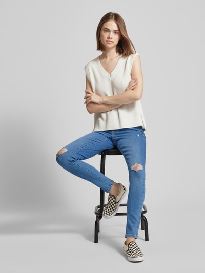 Pieces High-Waist-Jeans Modell 'DANA' Jeansblau 1