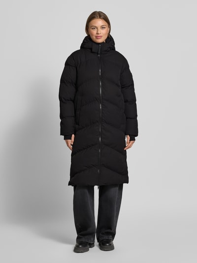 CARS JEANS Płaszcz pikowany z kapturem model ‘HESSYA’ Czarny 4