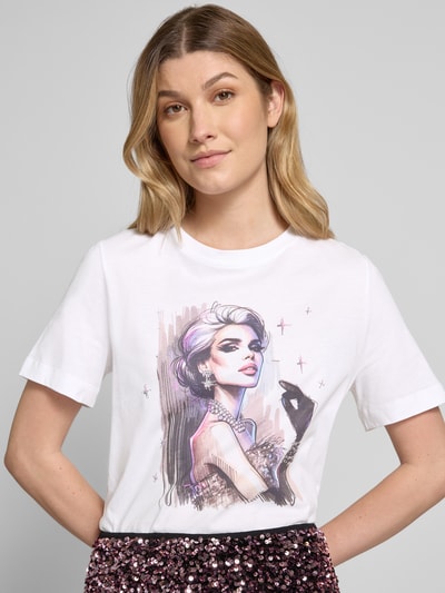 Rich & Royal T-Shirt mit Motiv-Print Offwhite 3