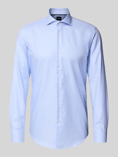 BOSS Koszula biznesowa o kroju slim fit z czystej bawełny Błękitny 2