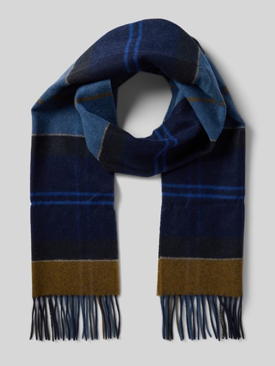 Barbour Sjaal van zuivere lamswol, model 'INVERNESS' Donkerblauw - 1