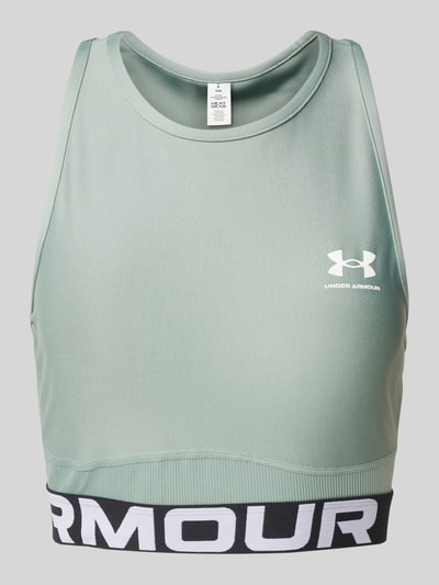 Under Armour Cropped Tanktop mit Label-Print Schilf 2