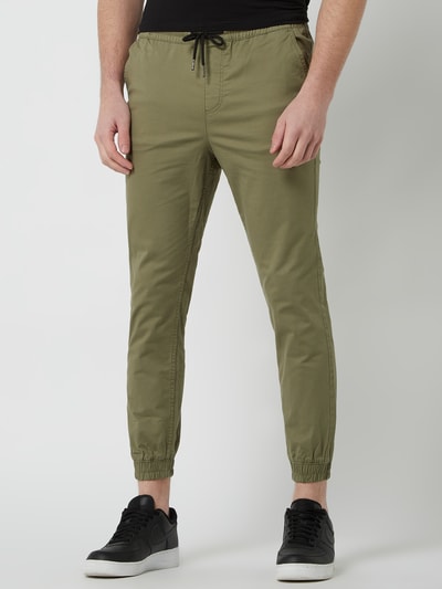 Jack & Jones Spodnie sportowe z dodatkiem streczu model ‘Gordon’ Khaki 4