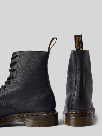 Dr. Martens Veterboots van leer met siernaad, model 'Eye' Zwart - 2