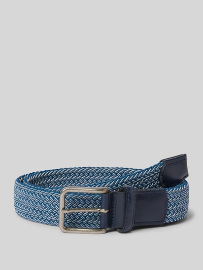 Lloyd Men's Belts Riem in gevlochten look, model 'Lloyd' Marineblauw - 1