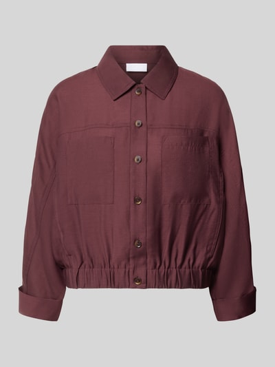 Jake*s Collection Regular fit blouson van materiaal mix met viscose, wol-aandeel model 'B076' Prune - 2