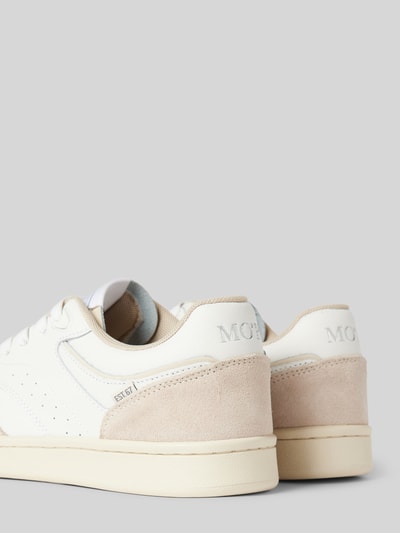 Marc O'Polo Lage sneakers met details van wildleer Zand - 2