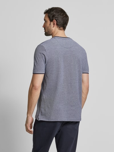 Fynch-Hatton T-shirt met labelstitching Marineblauw - 5