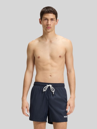 HUGO Badeshorts mit Label-Print Modell 'HAITI' Marine 3