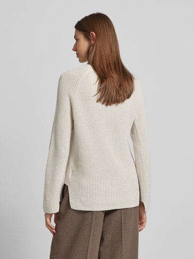 Oui Gebreide pullover met ronde hals Offwhite - 11