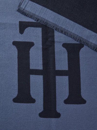 Tommy Hilfiger Schal aus Baumwolle mit Logo-Print Marine 3