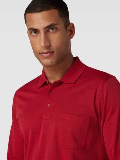 RAGMAN Poloshirt im langärmeligen Design Rot 3