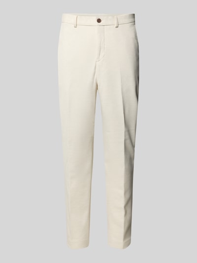 SELECTED HOMME Slim fit pantalon met structuurmotief, model 'AITOR' Offwhite - 2